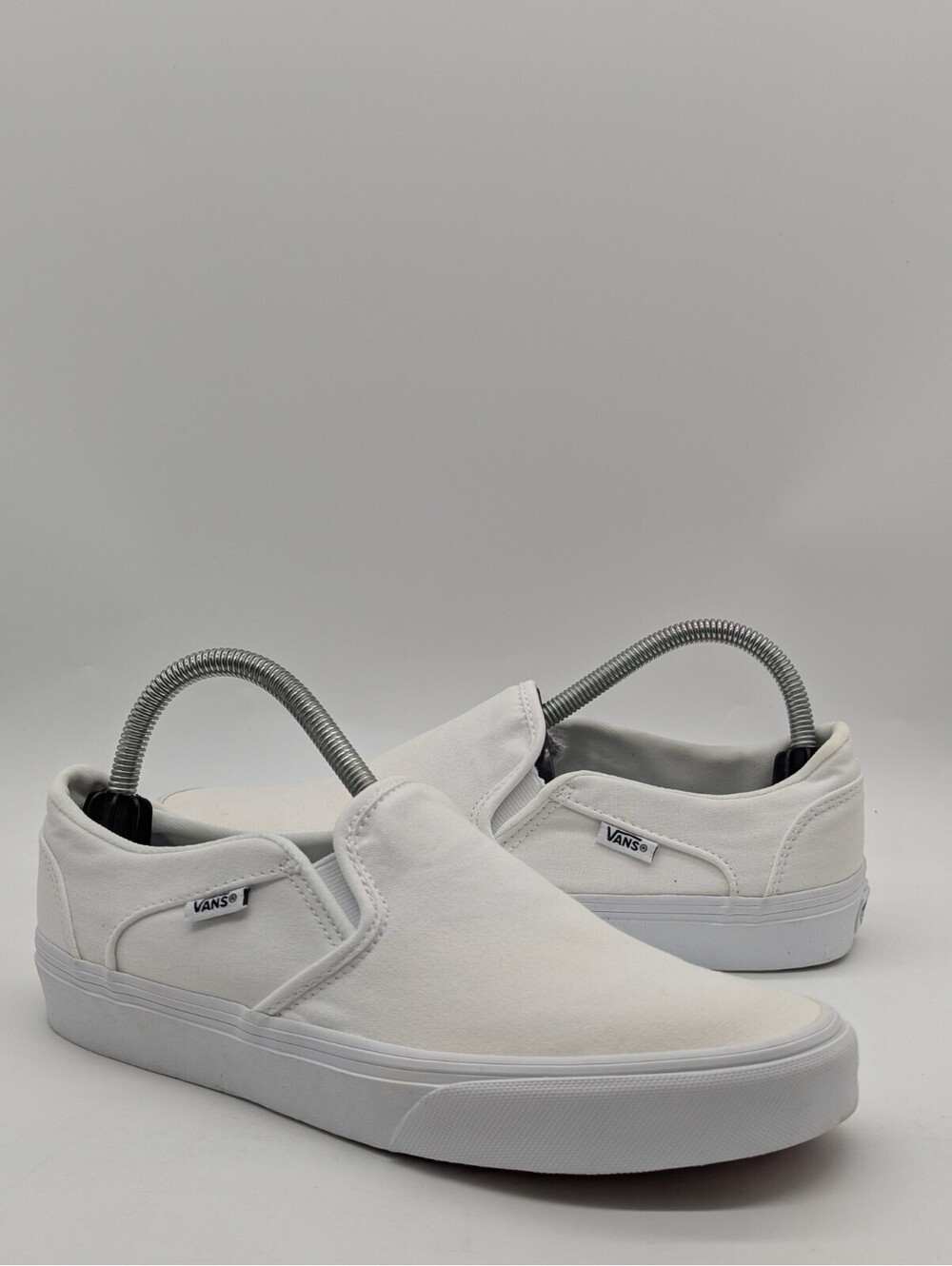 Women's Size 9 - VANS Classic Slip-On Shoes Triple White Canvas Casual Sneaker
